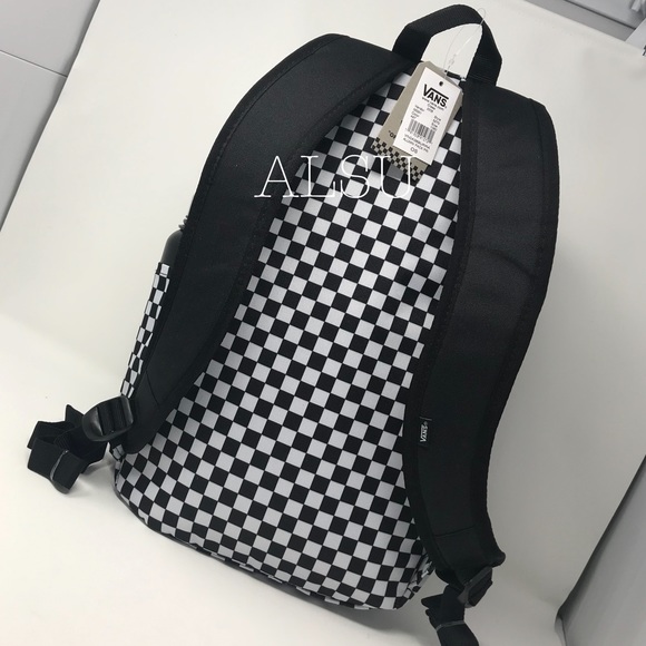 VANS Backpack Alumni Off the Wall B/W Checkerboard - Picture 3 of 8